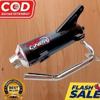 KNALPOT STANDAR RACING TSUGIGI PROLINER UJUNG CROOM Beat deluxe scoopy spacy nex spin geneo mio spor