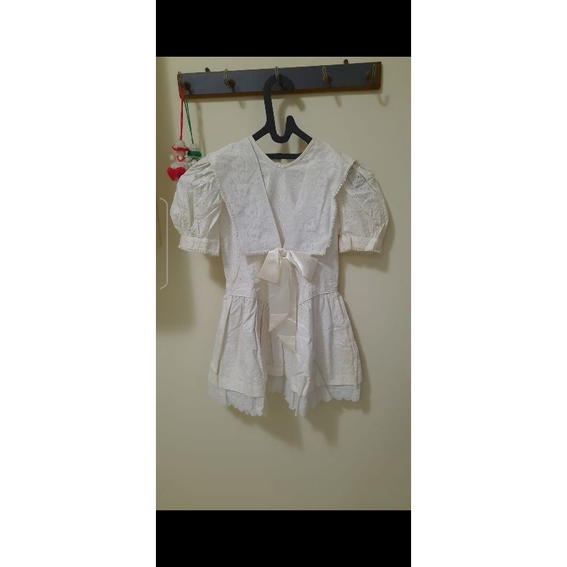 Dress anak putih polos LD 70