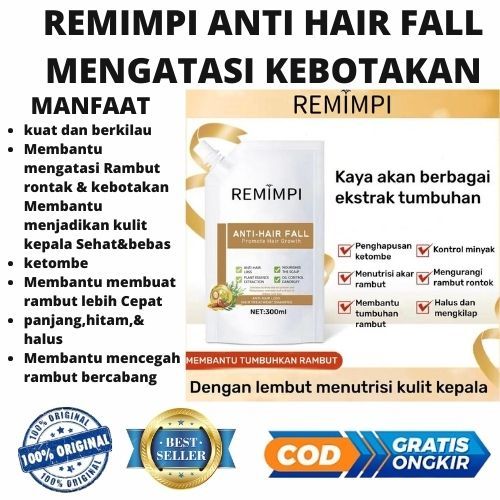 REMIMPI Shampo Anti Hair Fall Penumbuh Rambut Official Store Original