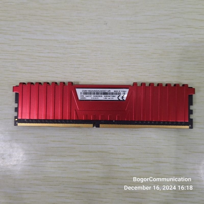 RAM DDR4 Corsair Vengeance LPX 8GB 2400MHz Desktop PC LONGDIMM