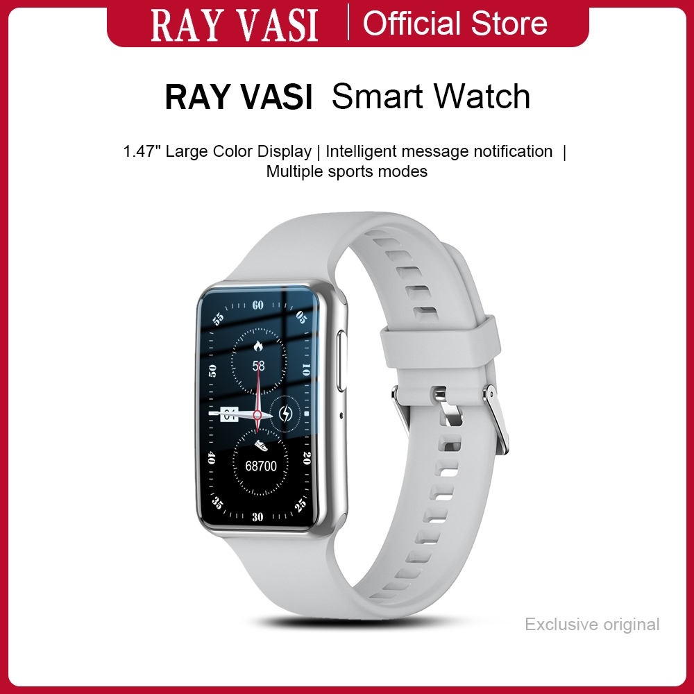 Rayvasi SmartBand Wanita Mode Olahraga Kalori SmartWatch BT Call Layar Terang 1.47'' Jam Pintar Wani