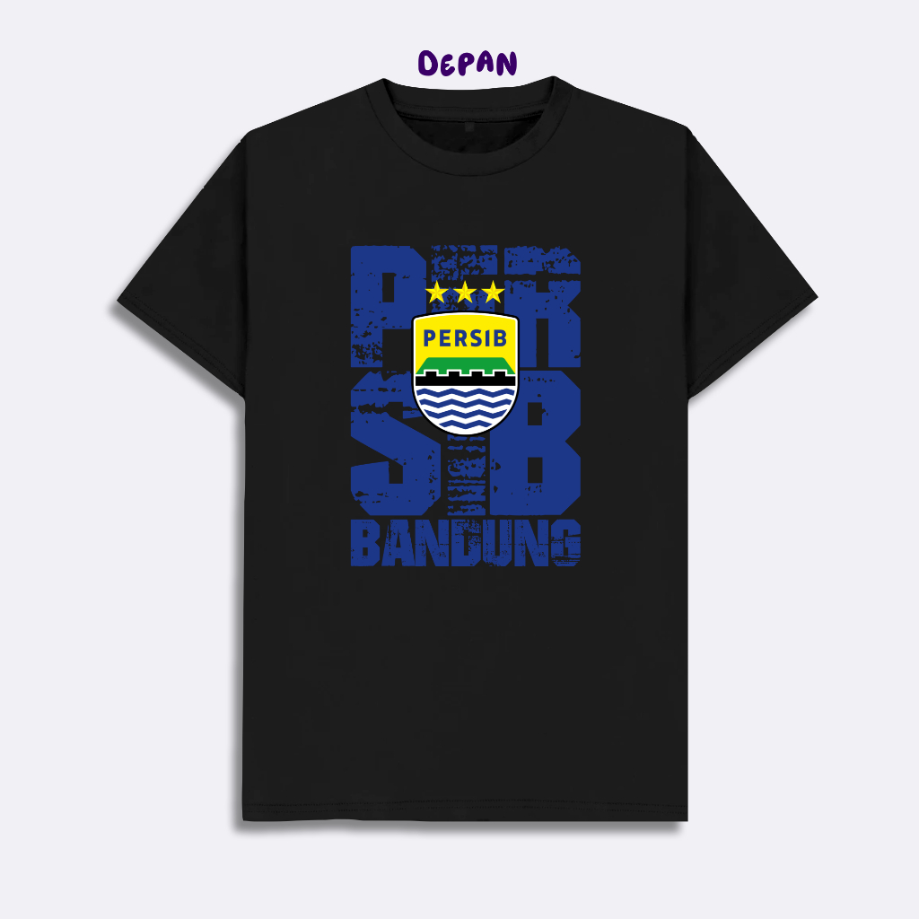 Kaos Persib Bandung Logo Baju TShirt Pria Distro Bola Persib Bandung Kaos Katun Combed 24s