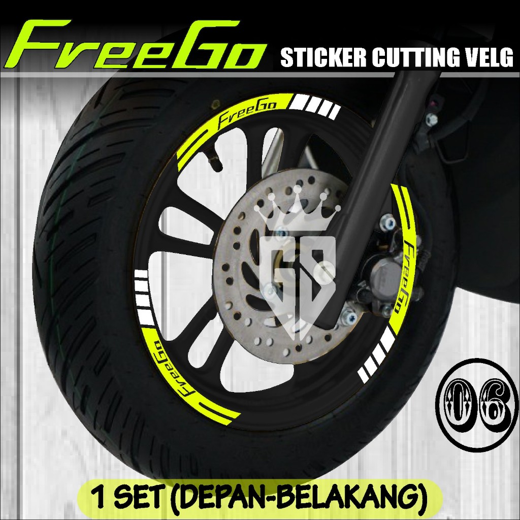 STICKER VELG YAMAHA NEW FREEGO DEPAN BELAKANG