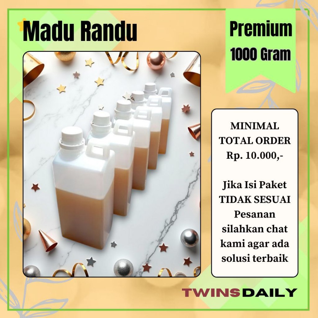 

Twinsdaily | 1000 Gram Madu Murni Nektar Randu langsung dari Peternak - Premium