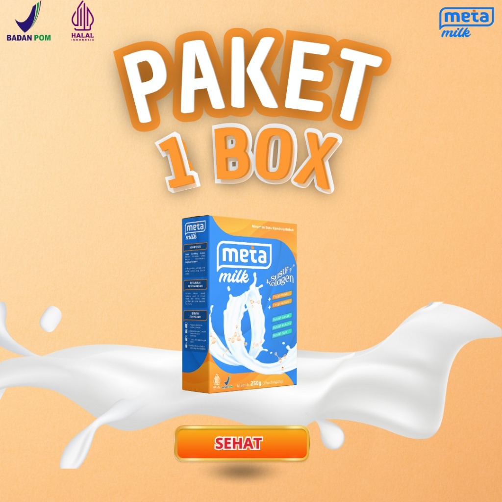 

PAKET 1 BOX METAMILK (SUSU KAMBING ETAWA+KOLAGEN) 250gr