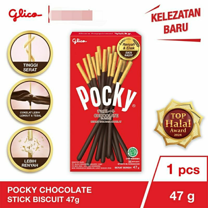 

Pocky biskuit stik chocolate 47g