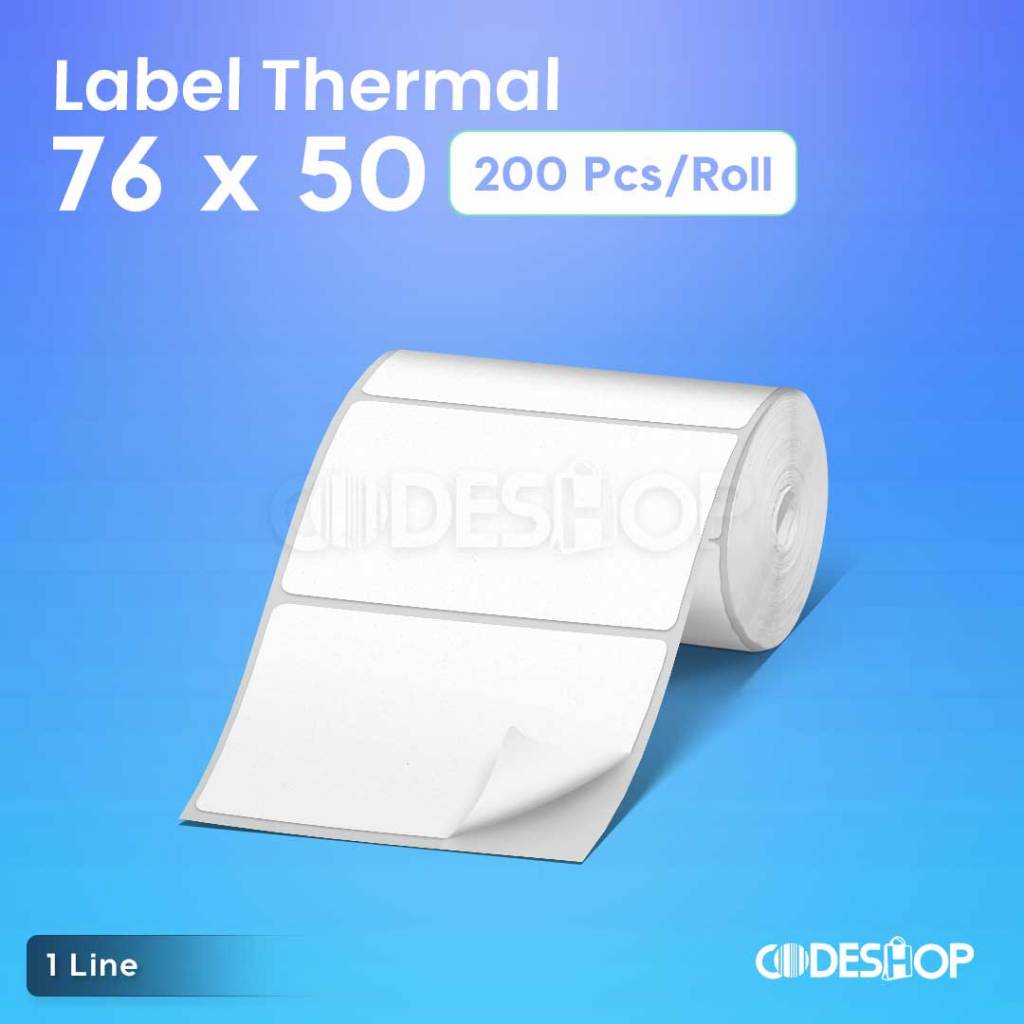 

LABEL BARCODE 76 X 50 (1 LINE) Kertas Label Thermal 76x50