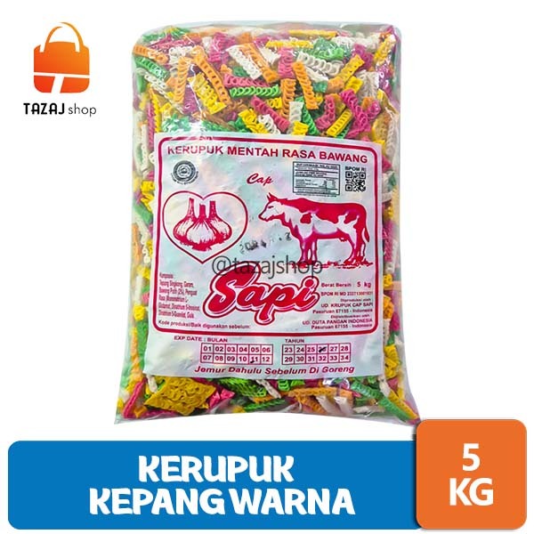 

Kerupuk Kepang Warna - 5 Kg Cap Sapi Kerupuk Mentah