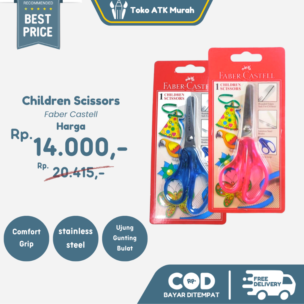 

Faber castell gunting anak/ Children scissor/ Gunting untuk anak