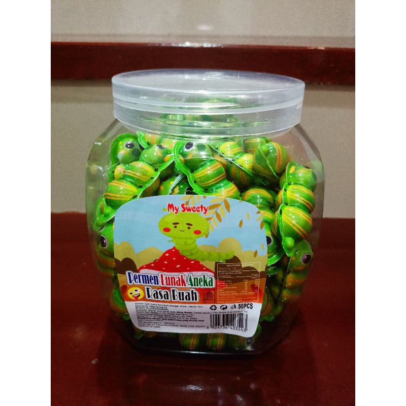 

my sweety permen lunak rasa buah 1 toples isi 50 pcs