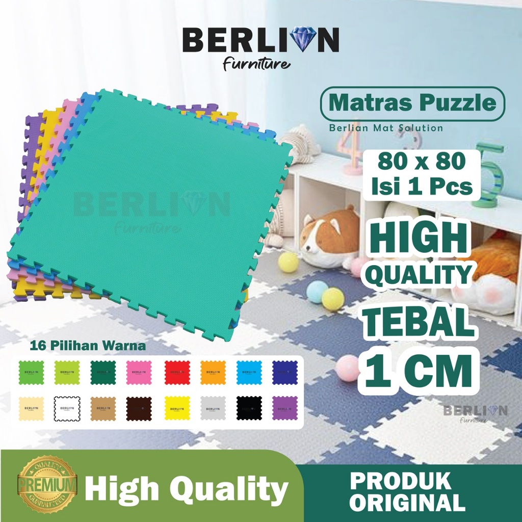 Matras Puzzle 80 x 80 Tbl 1 Cm isi 1 Pcs  Karpet Puzzle Anak dan Bela Diri