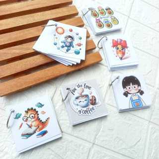 

Notebook Ring Mini isi 100 Lembar Note Book Gantung Karakter Buku Catatan Mini Lucu