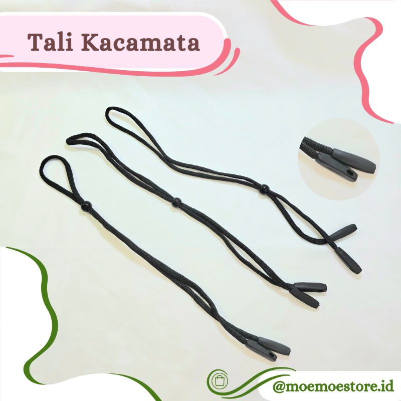 Tali Kacamata Sporty Hitam