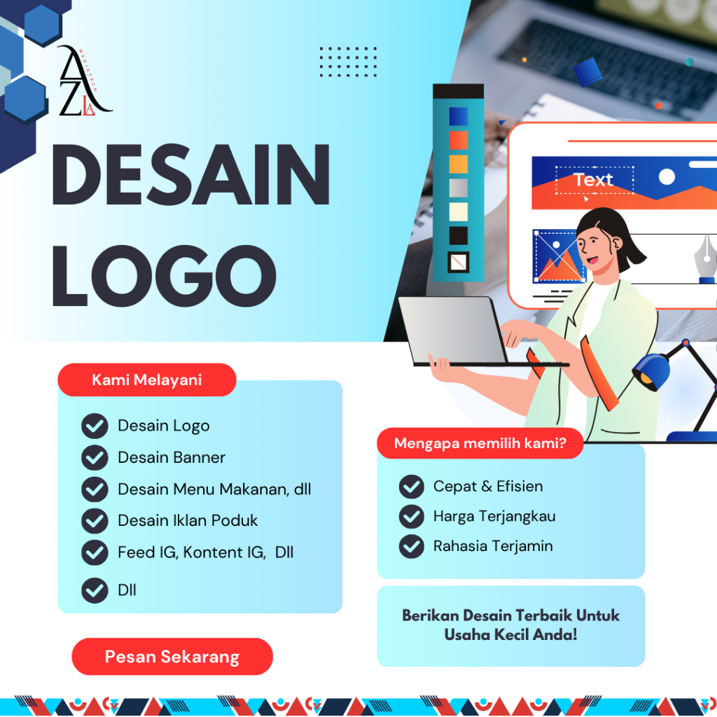 AZLA MEDIATECH Jasa Desain Profesional untuk Bisnis / Desain Logo Menarik / Design Logo Bisnis