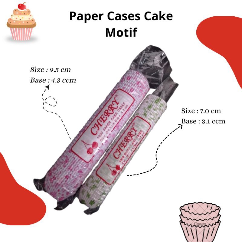 CUP CAKE / PAPER CASES CAKE MOTIF