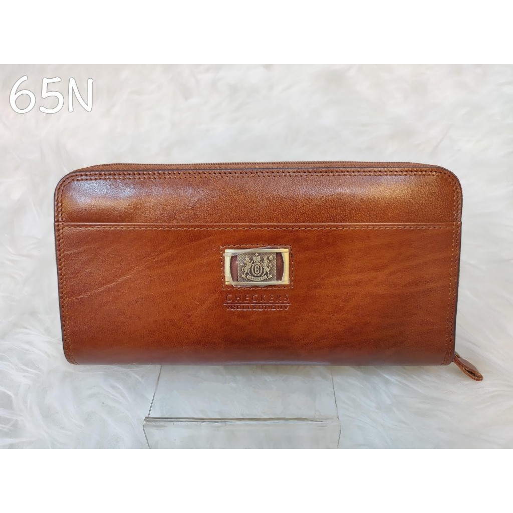 Dompet Kulit Asli Checkers 65N