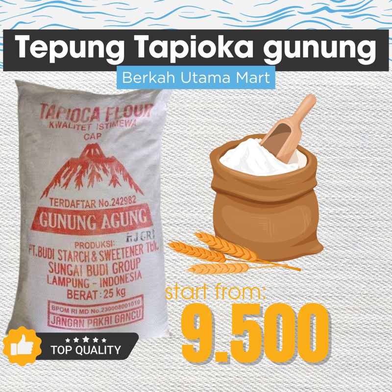 

Tepung Tapioka Gunung Aci gunung kilo4n KIRIM INSTAN BANDUNG