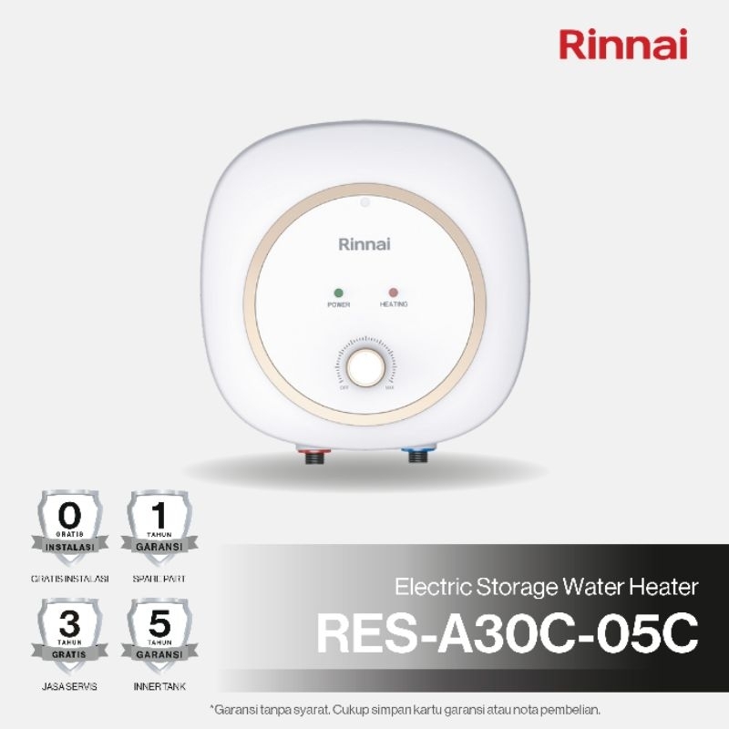 Water Heater Electric Rinnai 30L RES-A30C-05C RES A30C 05C A30C05C Pemanas Air Listrik 30 Liter