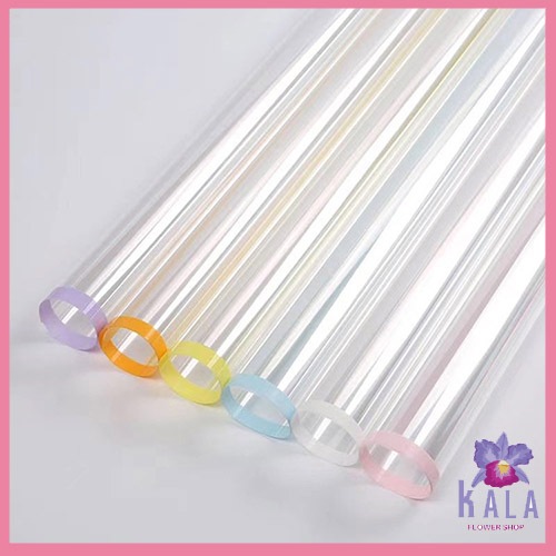 

20 Lembar Flower Wrapping Transparant Line Color Kertas Buket Bunga Cellophane KB6007