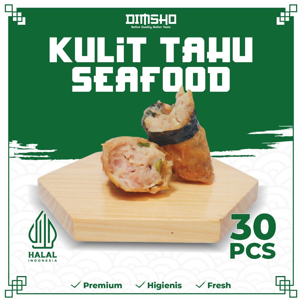 

DIMSUM KULIT TAHU SEAFOOD II DIMSUM FROZEN PREMIUM HALAL II DIMSUM KULIT TAHU SEAFOOD 1 PACK ISI 30 PCS