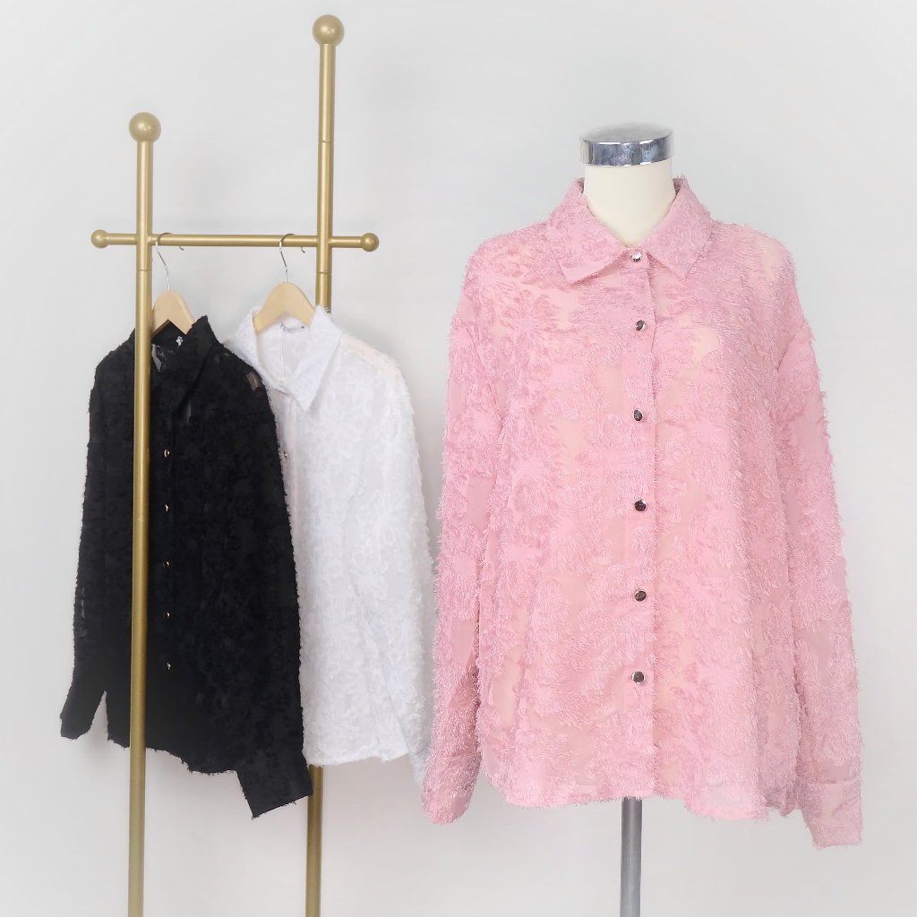 [ NOVEMBER'S STORE ] Atasan Kemeja Lengan Panjang Wanita Allsize Import