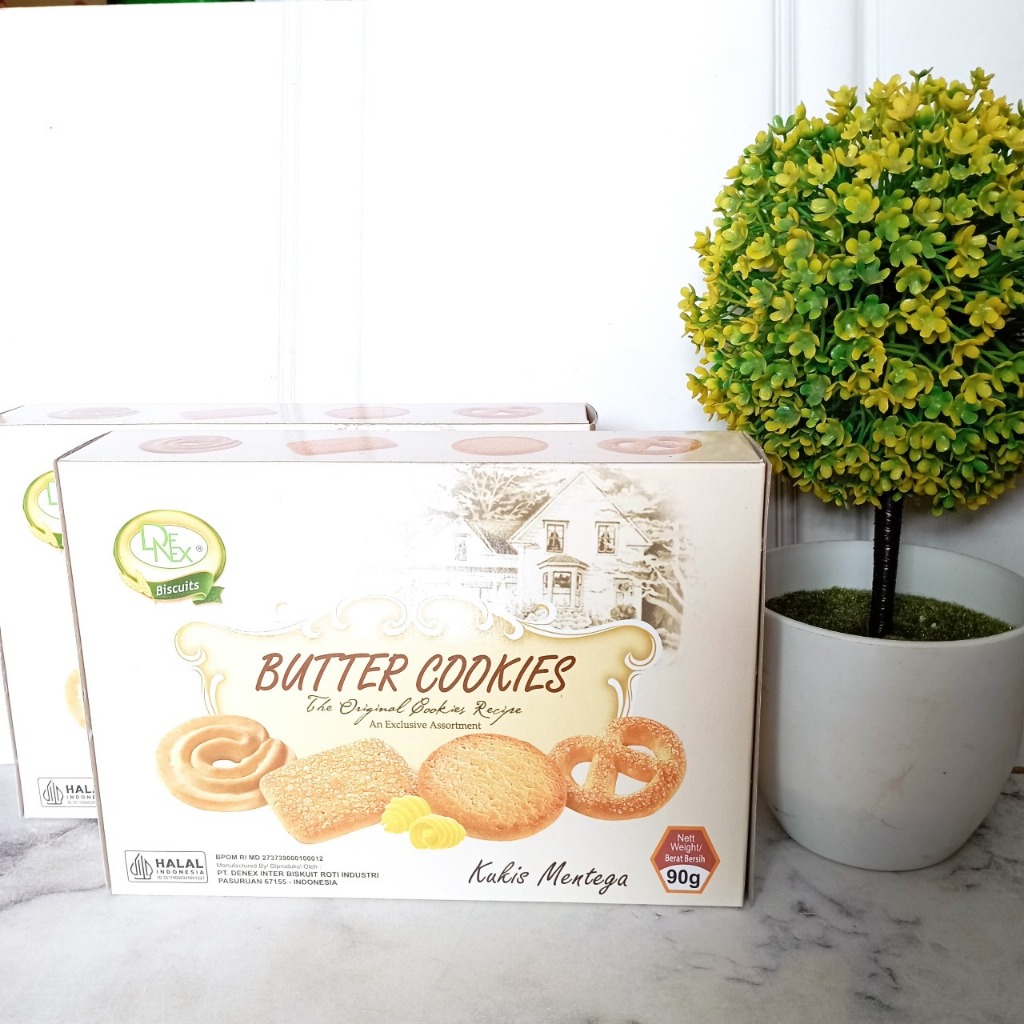 

DENEX BUTTER COOKIES 90 gram- Denex Ecer/Denex/Denex Biscuits/Denex Butter Cookies/Denex Kotak/Denex Biscuits Kotak/Biskuit Kotak/Snack Hajatan