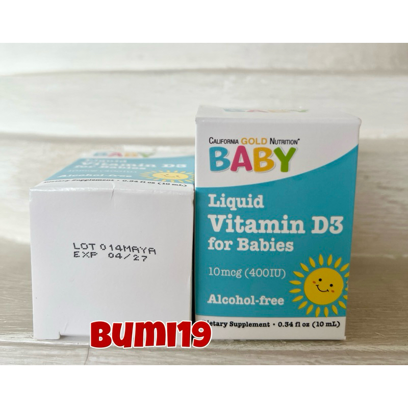 California Gold Baby D3 400iu/ Natural Factors Vitamin D3 Kids 400iu 100 tablets / 250 tablets