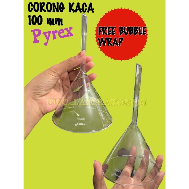 CORONG 100MM PYREX / FUNNEL GLASS PYREX