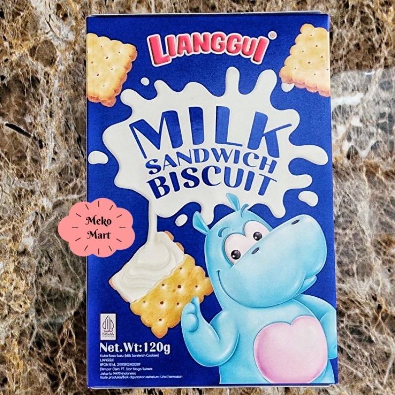 

Lianggui Milk Sandwich Biscuit Biskuit Susu 120gr