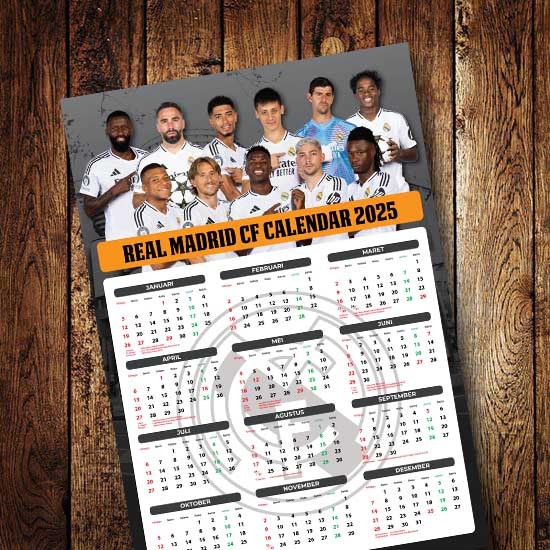 

Kalender Bola 2025 Edisi R Madrid