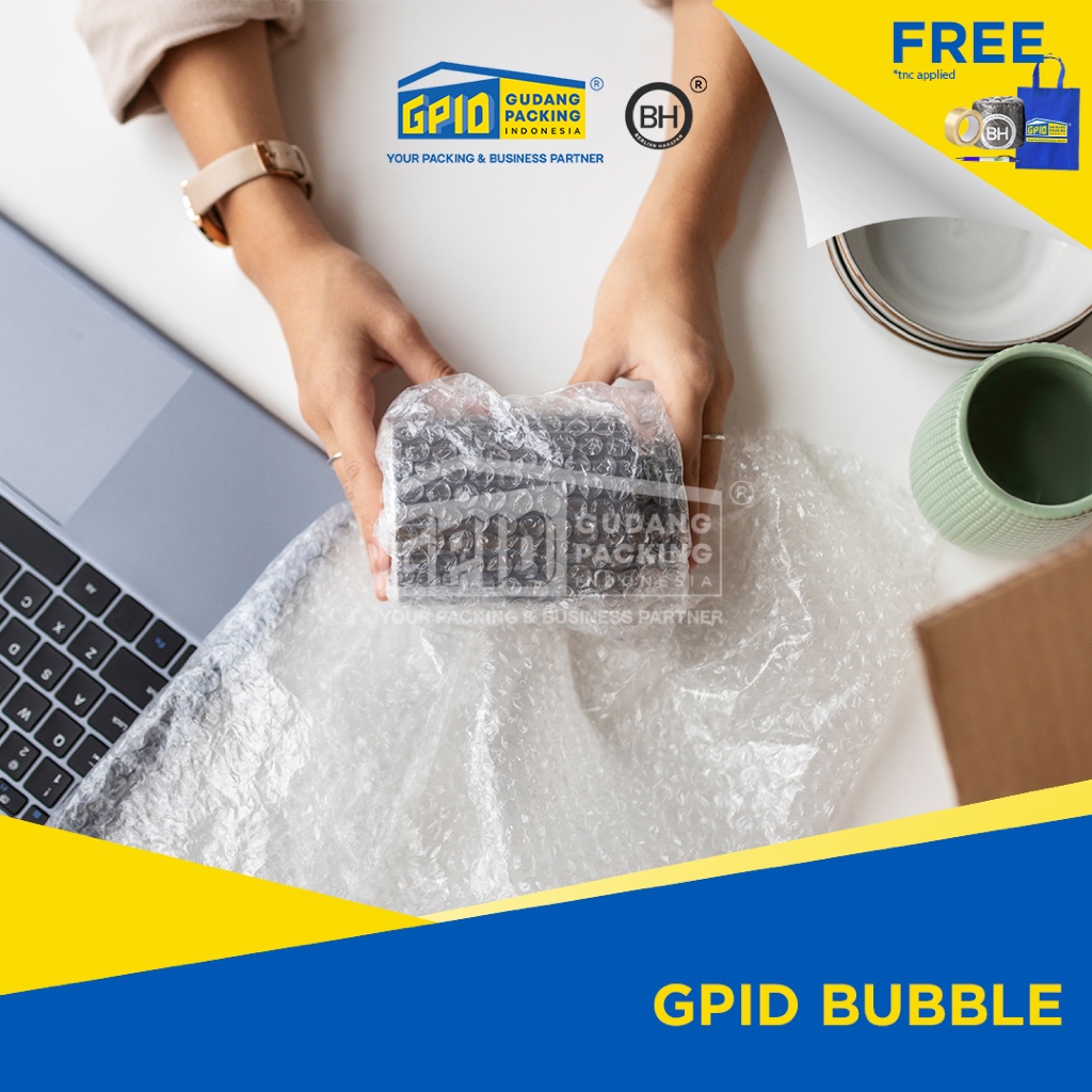 

InJO (GOSEND/GRAB) GPID - Bubble Wrap Hitam/ Putih 125cm x 50 m