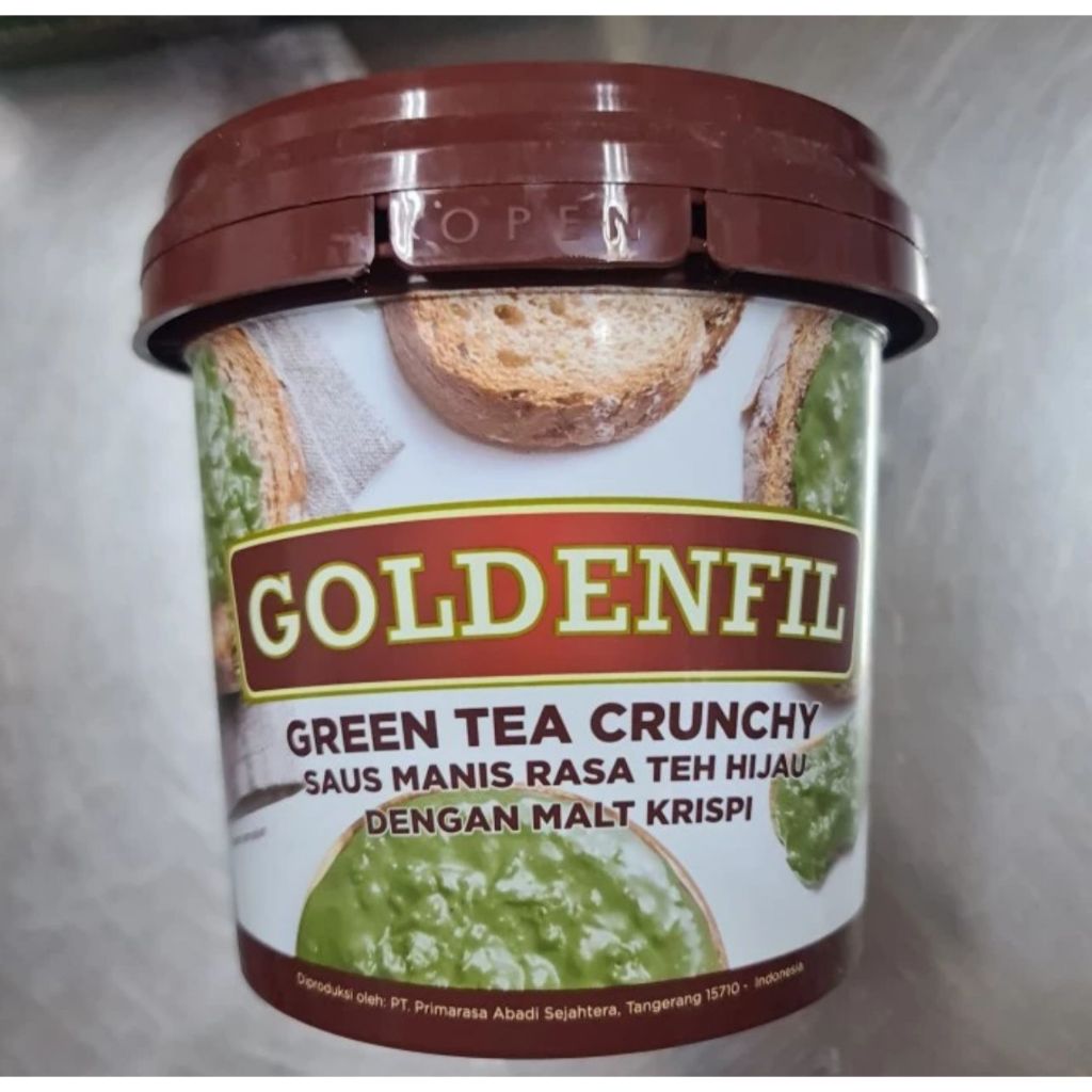 

Goldenfil GREEN TEA Crunchy 1kg - selai matcha greentea - sameday/instant only