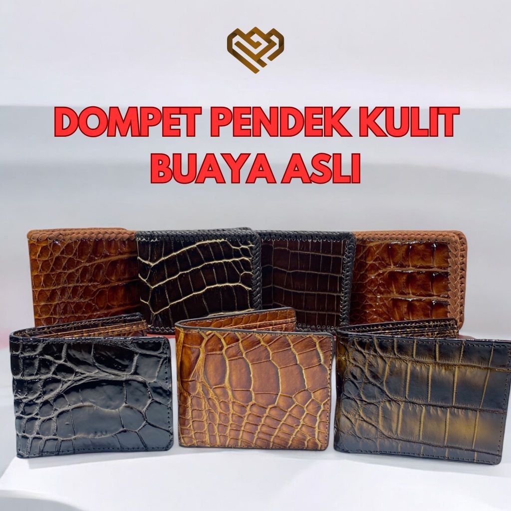 DOMPET KULIT BUAYA - DOMPET PRIA KULIT BUAYA - DOMPET LIPAT - DOMPET PENDEK - DOMPET KARTU - PHANTOM