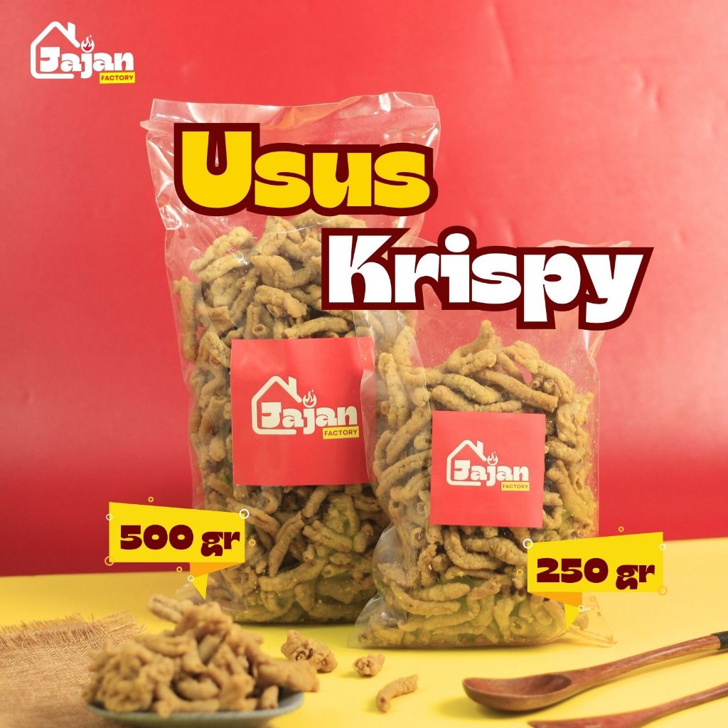 

Jajan Factory - Usus Krispy 250gr / 500gr Snack Kiloan Krispy Camilan Kriuk Cemilan Gurih Renyah