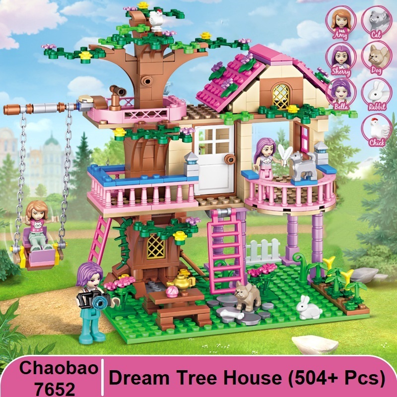 Brick Block Chaobao 7652 Girls - Dream Tree House 504+ Pcs