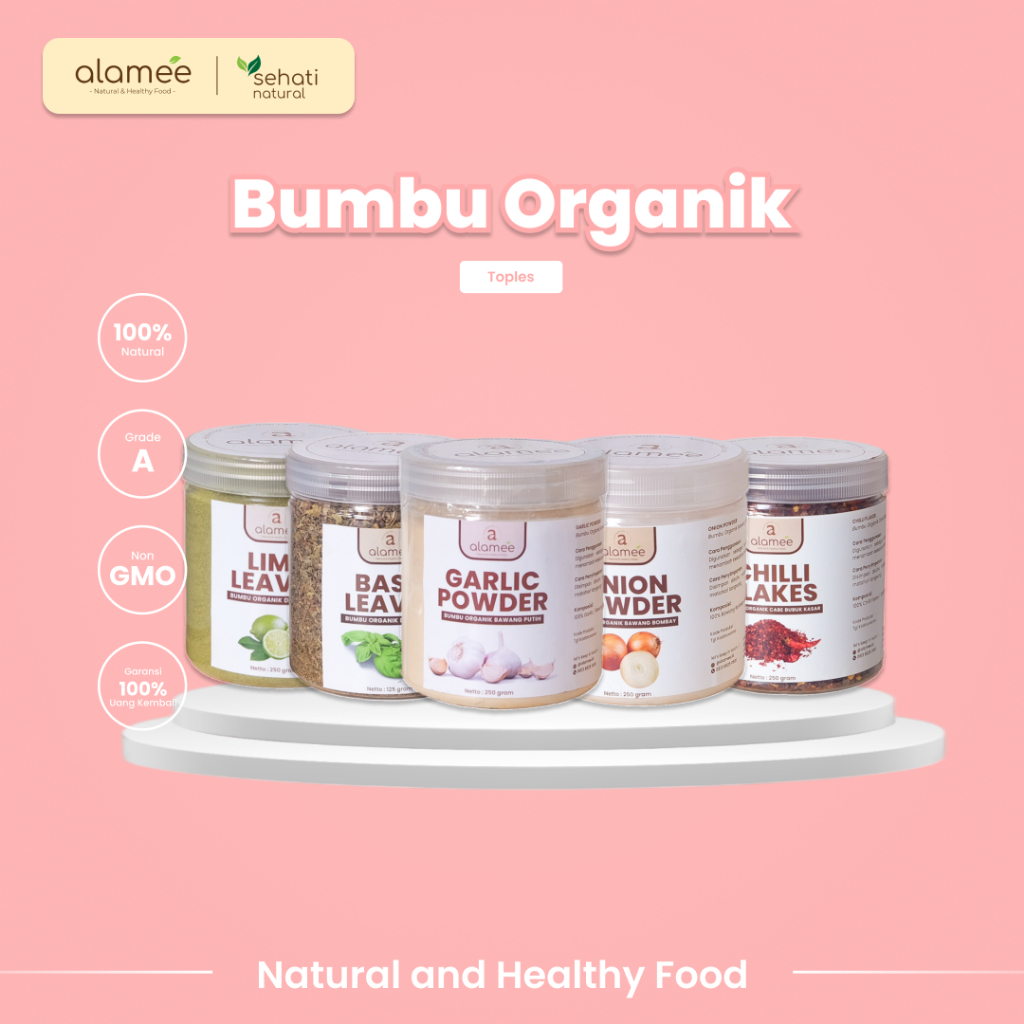 

Bumbu Dapur Bubuk Bawang Merah Jahe Rosemary Kemiri Bombay Ginger Powder Organik Seasoning Paprika