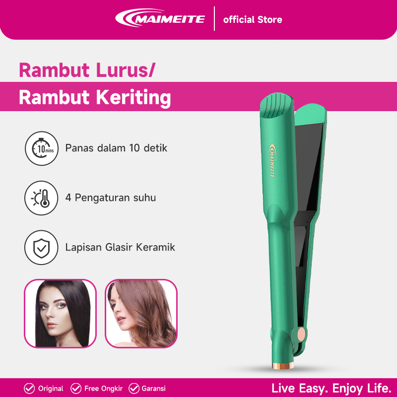 MAIMEITE Catokan Rambut Hair Straightener Curly Catok Rambut Lurus Keriting 2 IN 1 Catokan Pelurus R