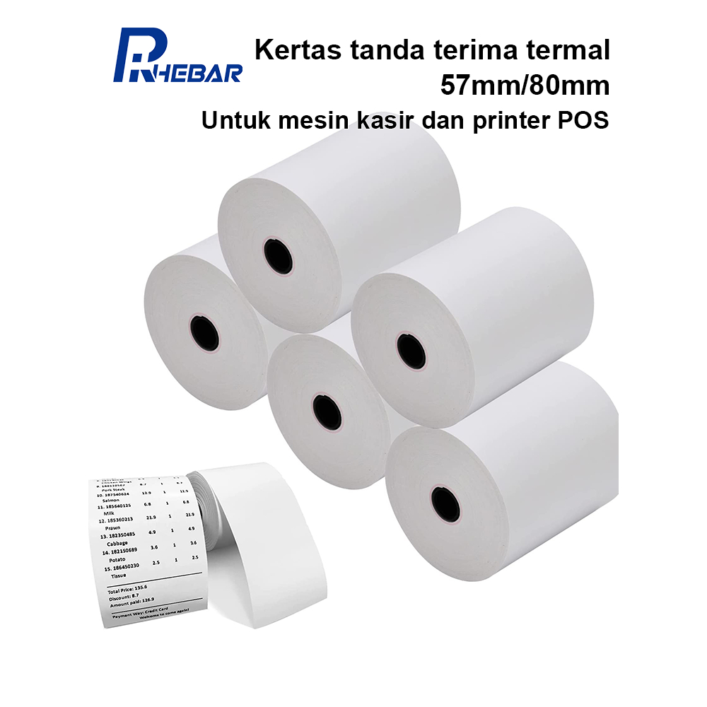 

Kertas Thermal Kasir Bill 80MM Kertas Pembayaran Kasir Kertas EDC Termal Kertas Struk Bill Kasir