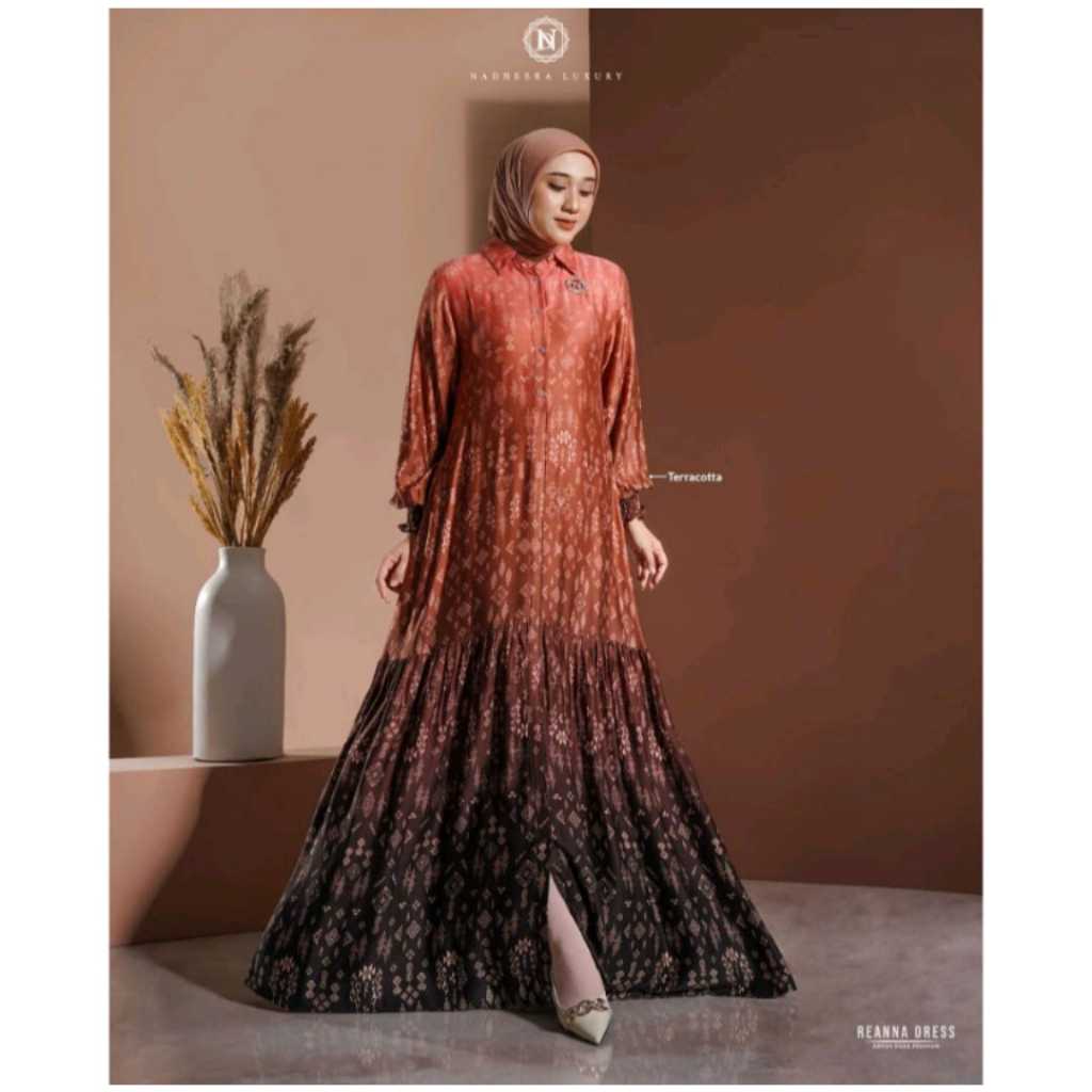 NADHEERA TERBARU REANNA DRESS BY NADHEERA LUXURY GAMIS BUSUI FRIENDLY ORIGINAL