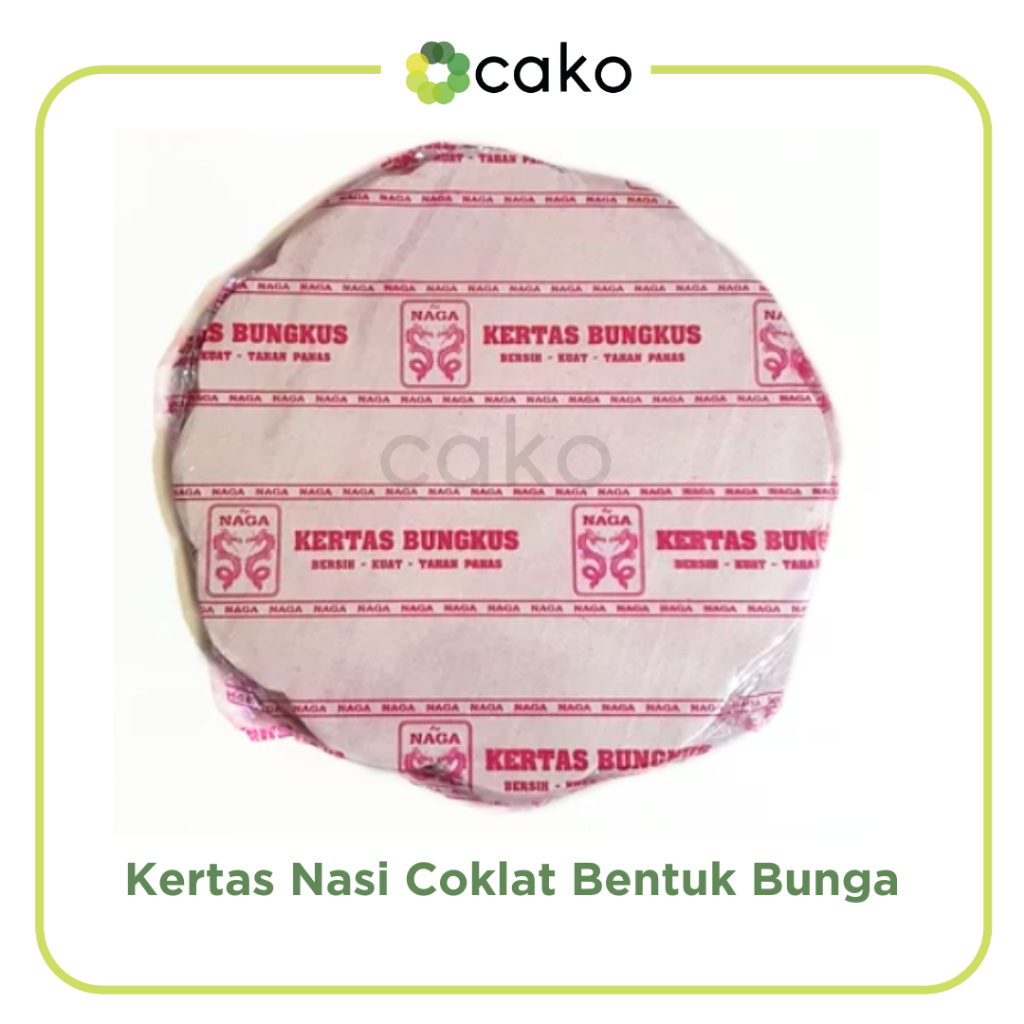 Kertas Nasi Bentuk Bunga merek " NAGA " (200 lembar) 25cm / Kertas Pembungkus
