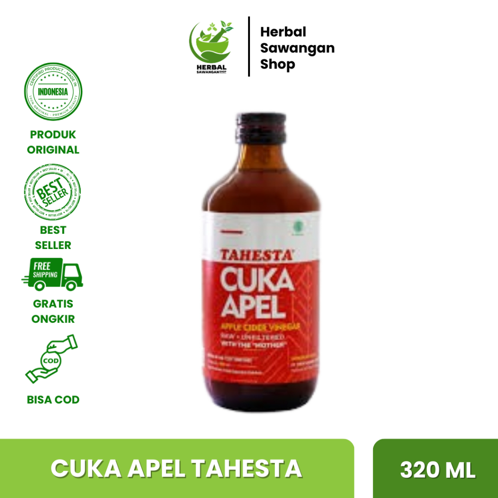 

Cuka Apel TAHESTA 320 ml Original Solusi Untuk Perawatan Wajah / Masalah Lambung / Gerd /Ulu Hati