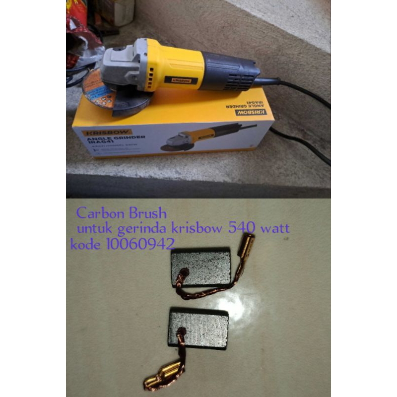 Part Carbon Brush Mesin Gerinda Krisbow 540watt Original