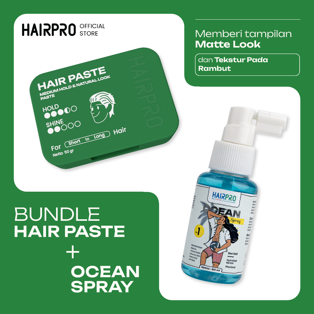Hairnerds Professional - Ocean Spray / Sea Salt / 60 ml + Hair Paste