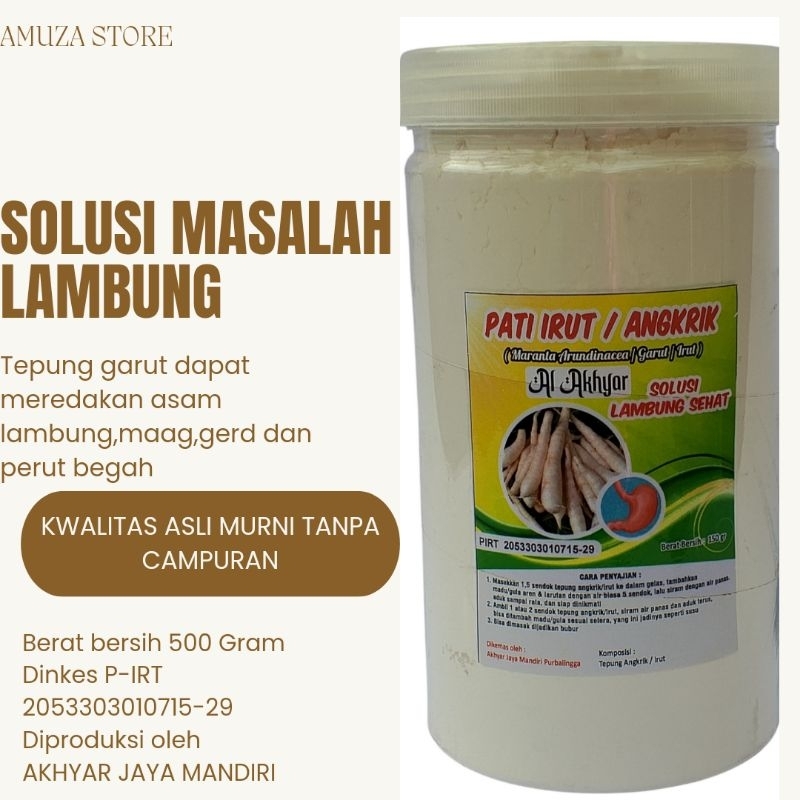 

TEPUNG PATI GARUT/IRUT/ANGKRIK PREMIUM 600 Gram