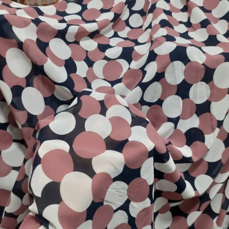 Kain sifon premium | Harga/0,5m | bahan sifon motif bunga | bahan sifon motif | kain sifon motif ...