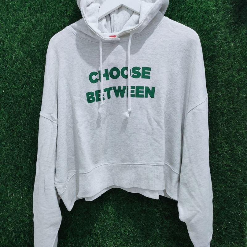 Crop hoodie oversize