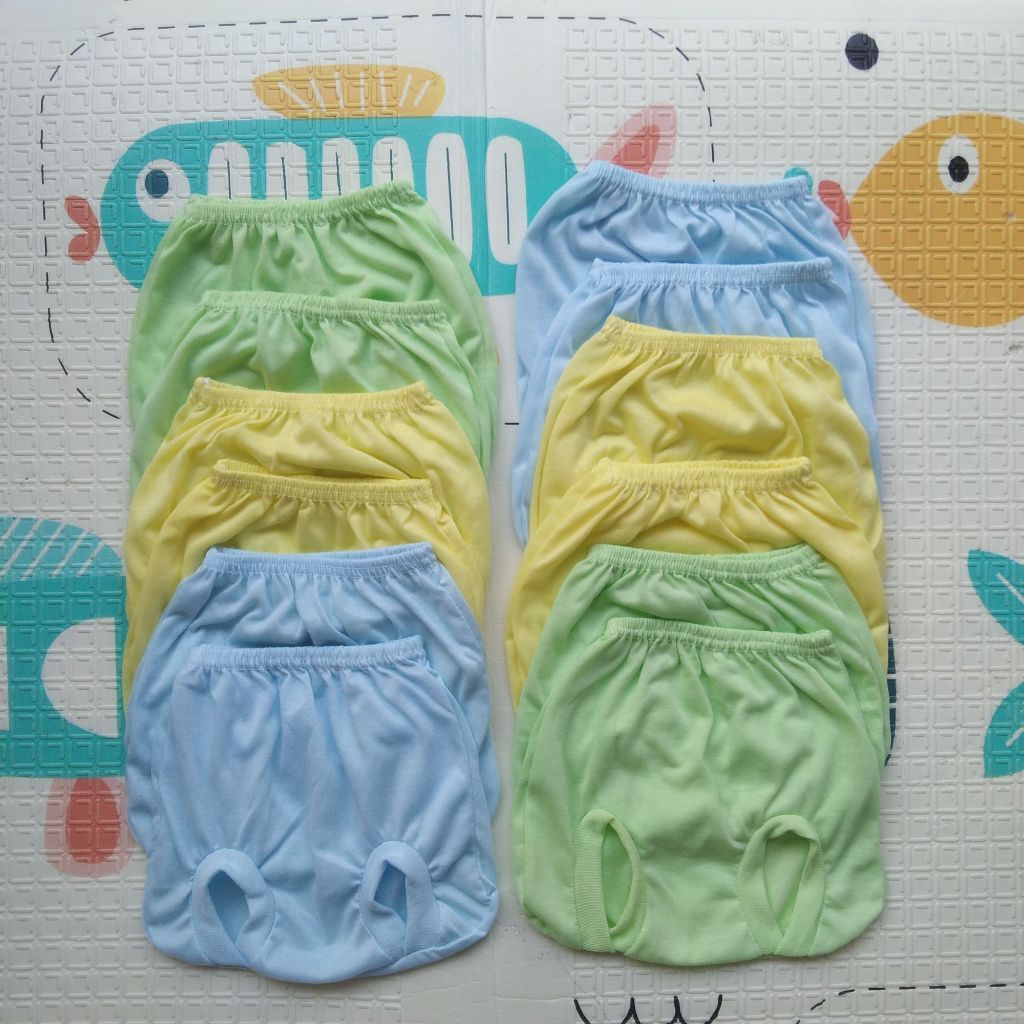1 Lusin Celana Bayi Model Pop Usia 0-3 Bulan Polos Warna