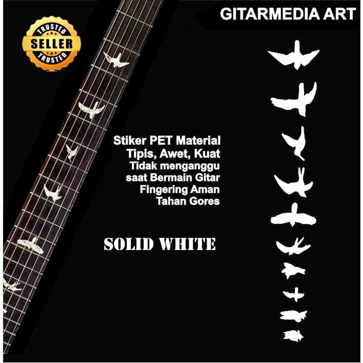 Inlay PRS stiker sticker fret gitar burung