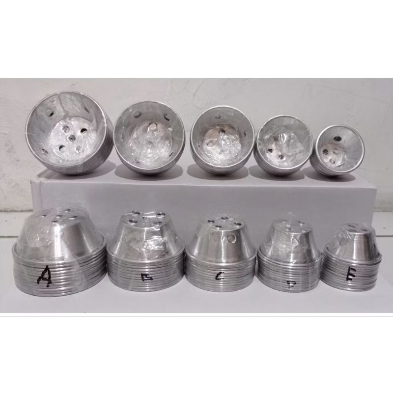 [12 pcs] Cetakan bolu kukus pres pendek/loyang bolu kukus pendek/Bolu kukus mekar