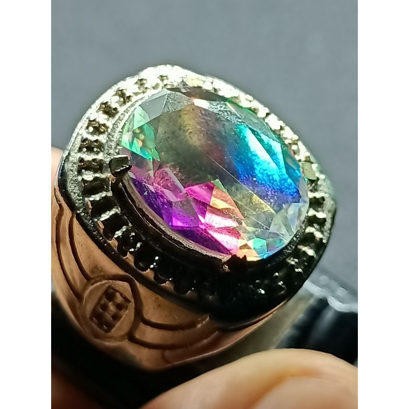 Cincin Batu Kalimaya Pelangi Cutting